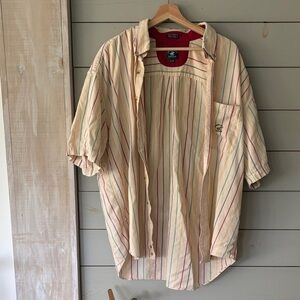 Vintage Beverly Hills Polo Club Striped Button Down Shirt (XL)